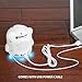 GOgroove Mini Cute Animal Battery Powered Portable Wired Speaker (Polar Bear) with LED Night Light Speaker for Kids - Passive Subwoofer, Built-in 3.5mm AUX Cable - Plug into Tablets, Phones, More