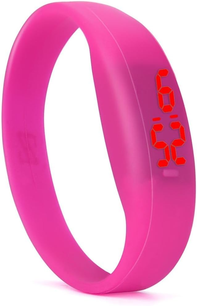 Kolylong Sports Digital Watch, Unisex Boy Girl Sports Silicone Digital LED Bracelet Wrist Watch for Students Men Women