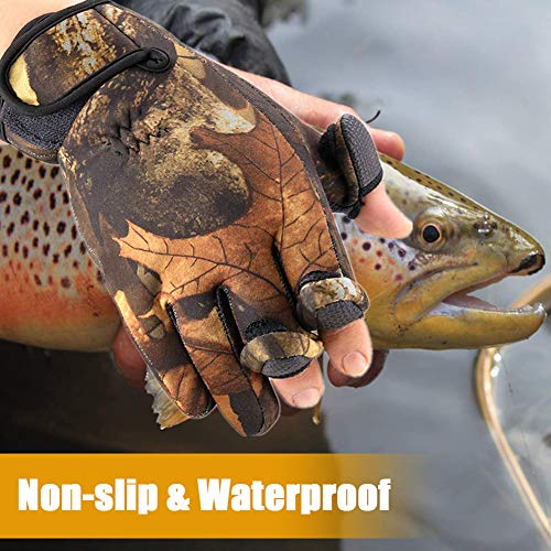 Angelhandschuhe LLMZ 1Pcs Neopren Handschuhe Angeln Angelhandschuhe Fishing Gloves für Paintball Angeln Fotografieren… – Bild 7