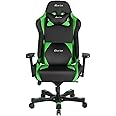 Clutch Chairz - Ergonomic Gaming Chair, Video Game Chairs, Office Chair, High Chair and Lumbar Pillow for Computer Desk - Black/Green - Throttle Series