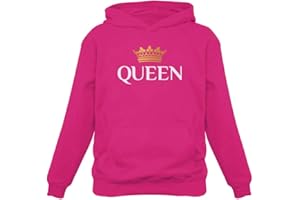 Tstars Queen Crown Hoodie Women Gift for Her Valentines Day Hoodies for Couples