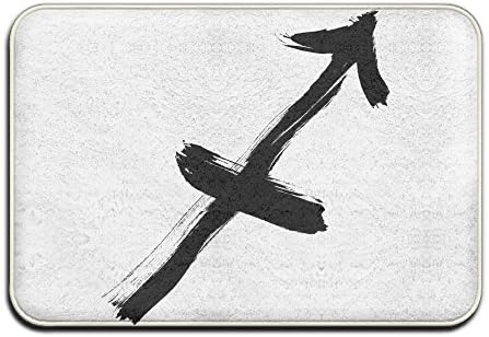 LINGLIII Sagittarius Symbol In Link The Archer Logo Funny Monogram Doormat
