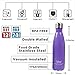 SFEE 17ounce 500ml VACUUM INSULATED STAINLESS STEEL WATER BOTTLE, PURPLE