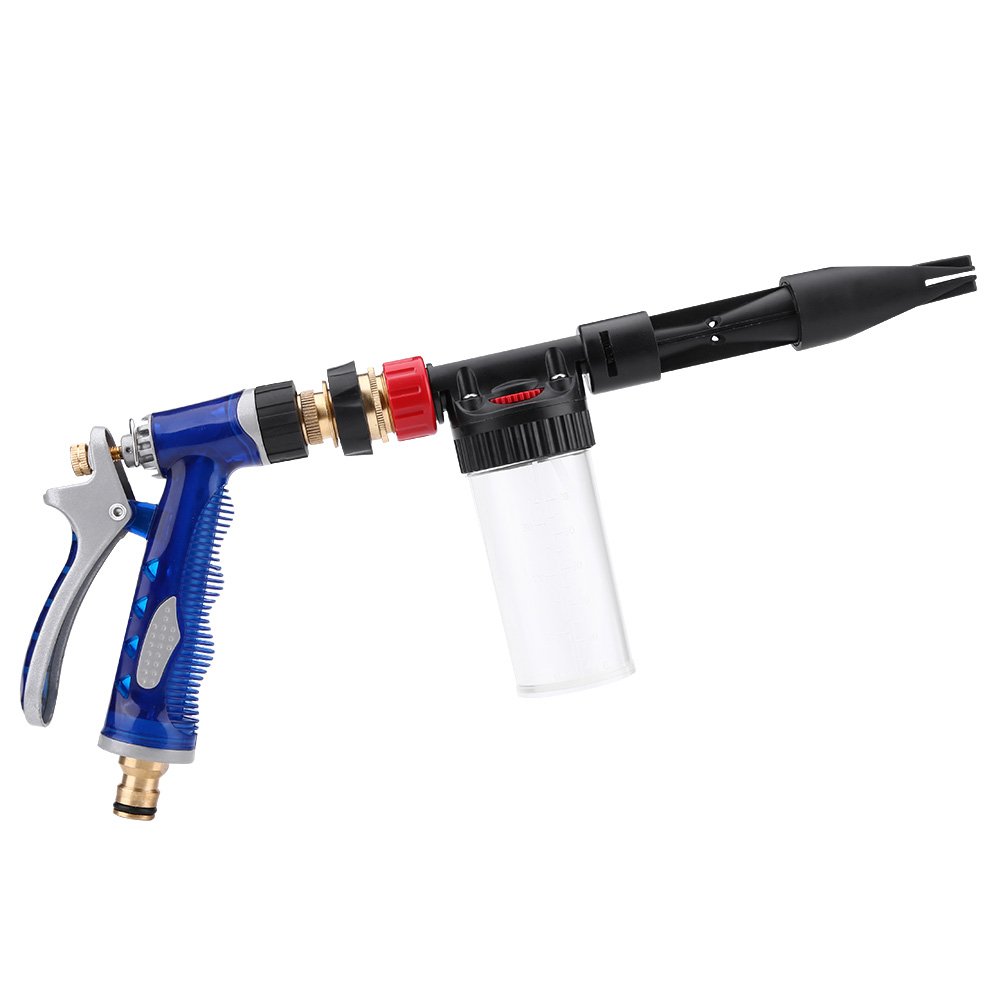 Hapivida Foam Gun, Detachable Pressure Washer Spray Gun with Brass Nozzle and 100ml Soap Dispenser ABS Material for Car Washing and Garden Cleaning