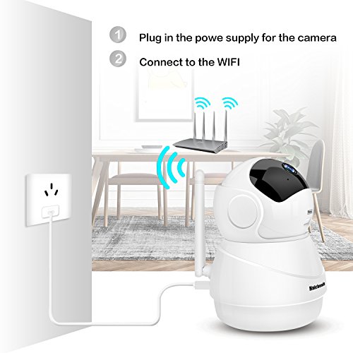 (Pro) Home Wireless IP Camera Haichendz 1080P HD WiFi Indoor Security Surveillance System Pan/Tilt Two-Way Audio & Night Vision Baby/Elder/Pet/Nanny Monitor … (White) (White No Card) - Thumbnail 3