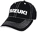 Suzuki Contrast Embroidered Logo Adjustable Hat Black White