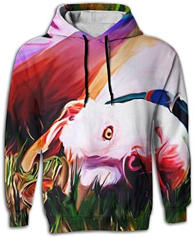 Adult Pullover Hoodie Sweatshirt Kangaroo Pocket 3D Full Print Pit Bull Dog colorful Painting Design