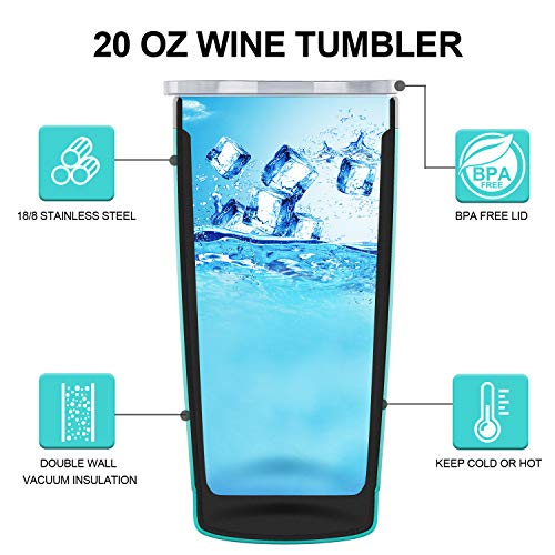 This is Probably Vodka - LEADO 20 oz Stainless Steel Insulated Tumbler with Lid and Straw, Travel Coffee Mug Cup for Hot Cold Drinks, Funny Novelty Gift for Birthday, Valentines, Motherâ€™s Day (Mint)