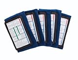 WristCoaches QB Wrist Coach - Playbook Wristband (Youth) - Heavy Duty Football Wristbands for Boys with Three Playsheet Compartments - Perfect for Flag Football and Tackle Football (5-Pack)