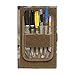Tactical Notebook Covers Detachable Utility Pen & Marker Pouch | Loop Fastener on Front for Patches | 5 Pleated Pen Slots | Hook Fastener Backing (Coyote Brown)