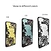 HUIYCUU Case Compatible with Galaxy S10 Plus Case,Flower Pattern Slim Fit Shockproof Soft Bumper Border Matte Hard Back Cover for Girls Women Floral Design for Samsung Galaxy S10 Plus,Black Mandala