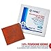 (Box of 100 Count) Prep Solution Pads, 10% Swabs for Individual Disinfecting Wipes, Disposable Cotton Antiseptic Surgical Pad for Wound Care, and First Aid (Packing May Vary)