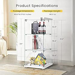 VIVOHOME 3 Layers 16''W x 16''D x 34''H Display