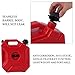 GOGOUP 1.3 Gallon 5L Red Gas Can with Lock Portable anticorrosive Gasoline Tank with Flexible Hose for Motorcycles and Automobiles