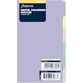 Filofax B132674, 6-Tab Index Orgnizer Refill, Personal Size, Pastel colors, Blank