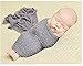 Vemonllas Luxury Stretch Newborn Boy Girl Baby Photography Props Wrap Yarn Cloth Blanket (Grey)