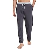 WiWi Viscose from Bamboo Mens Pajama Pants Soft Lounge Bottoms Sweatpants Sleep Pant Drawstring with Pockets S-XXL