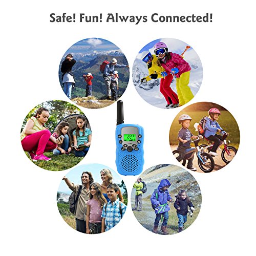 Walkie-Talkies-for-Kids-2-Pack-FRSGMRS-Wireless-Handheld-Two-Way-Radio-Transceiver-Toy-Battery-operated-Handset-22-Channels-3KM-Call-Range-Distance-with-Flashlight-for-Outdoor-Camping-Adventure
