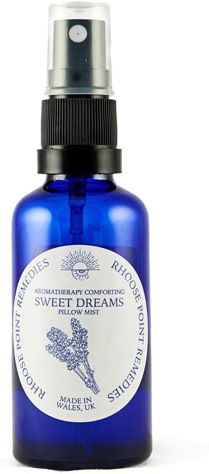 Organic Lavender Sleep Pillow Spray Mist (50ml), Calming Essential Oils aid Sleeping & Anxiety