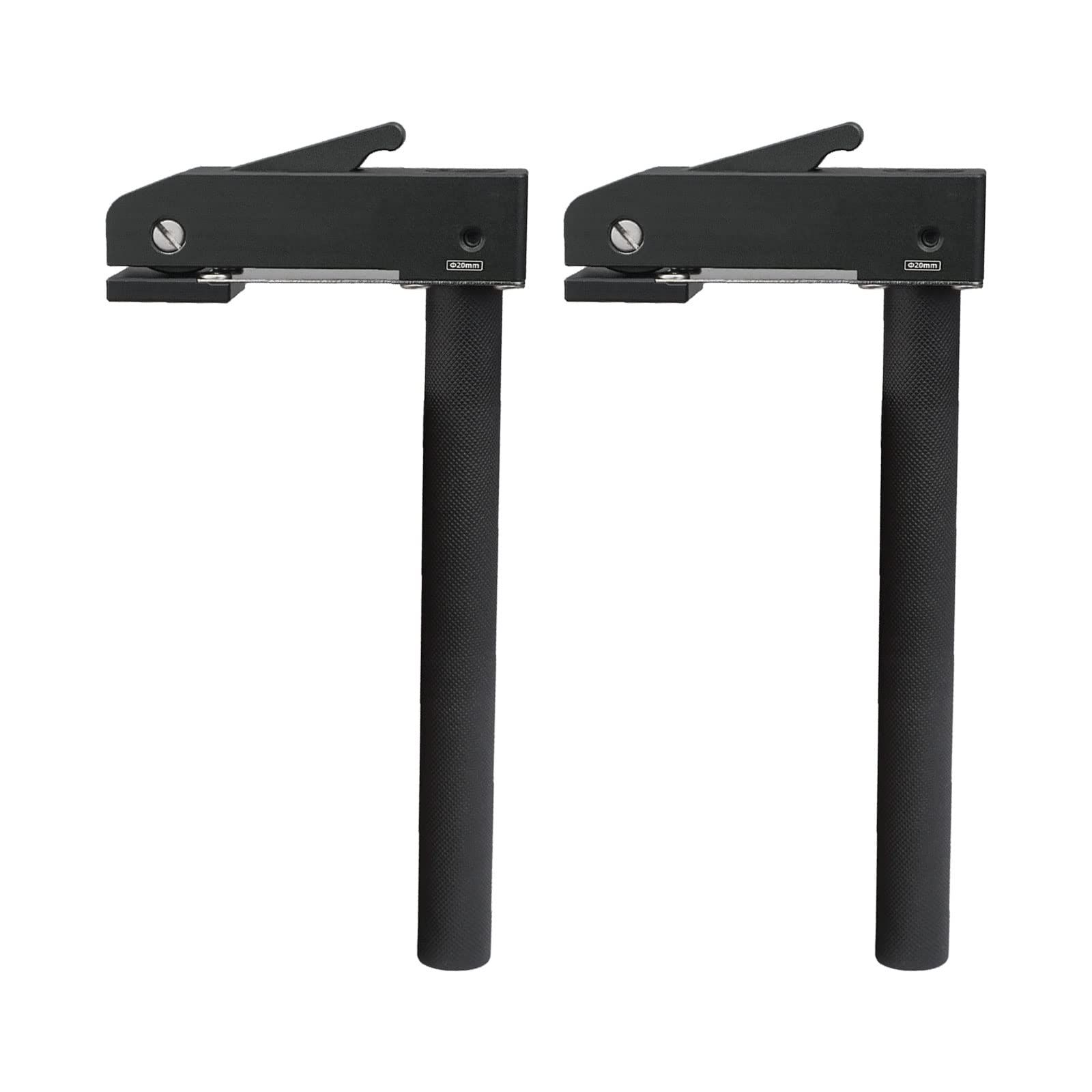 2 Pack Hold Down Clamp, 19mm/20mm Long Bench Dog Hole Clamp Adjustable Desktop Clip Quick Acting Hold Down Bench Clip Clamp - Lengthened Version (20mm)