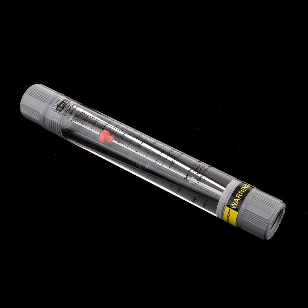 nouler Juler 1.1'' External Thread 0.05-0.5Gpm Plexiglass Pipe Water Flow Meter Flowmeter, Panel Mounted Lzm-15G