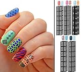 S&B 120-Piece Nail Art Bundle with Vinyl Stencil Stickers