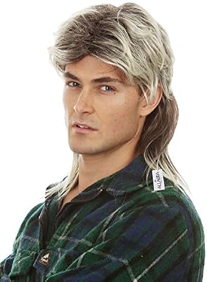 80 S Blonde Mullet Wigs For Men Joe Dirt Wig White Trash Costume