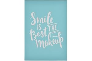 YeulionCraft DIY Self-Adhesive Silk Screen Printing Stencil Letters Pattern Reusable Sign Stencils for Painting on Wood Making DIY Decoration, Smile is