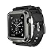 Simpeak Rugged Protective Case with Black Strap Bands Compatible with Apple Watch Series 3 Series 2 42mm, Grey primary