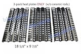 Hongso SPB911 (3-pack) Stainless Steel Heat Plate, Heat Shield, Heat Tent, Burner Cover, Vaporizor Bar, and Flavorizer Bar Replacement for Select DCS Gas Grill Models