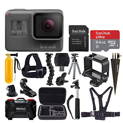 Buy GoPro HERO6 Black Action Camera + 64GB Memory Card + Clamp + Head