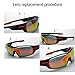 GIEADUN Sports Sunglasses Polarized UV400 Protection Cycling Glasses with 3 Interchangeable Lenses for Cycling, Baseball,Fishing, Ski Running,Golf