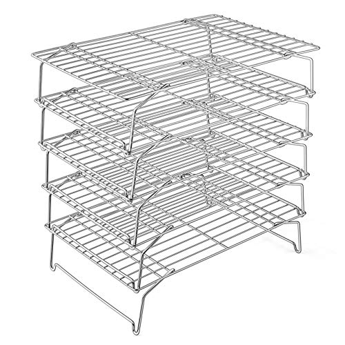 P&P CHEF Cooling Rack, 5Tier Stainless Steel Stackable Baking Cooking