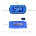 HENSE Large Digital Display Alarm Clock and Snooze/ Nightlight(Blue Backlight) Light Sensor Travel and Home Bedside Alarm Clock,Battery operated,Shockproof,Excellent Gift for Kids/Teens HA30 (Blue)