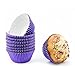 Gifbera Purple Foil Cupcake Liners - Standard Size Metallic Muffin Baking Cups/Cases, 200-Count