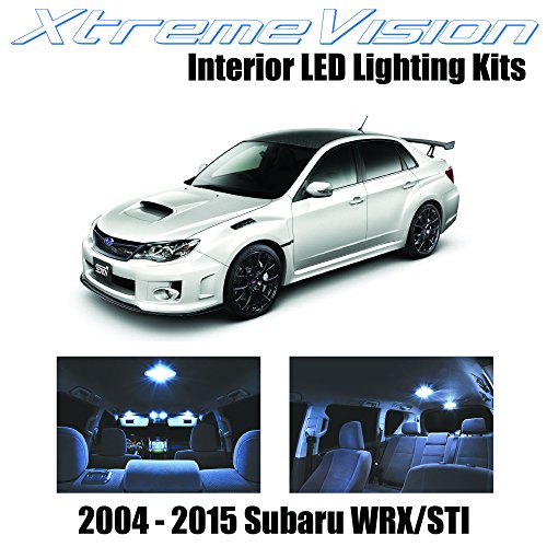 XtremeVision Subaru WRX STI 2004-2015 (6 Pieces) Cool White Premium Interior LED Kit Package + Installation Tool