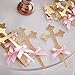 Christening Decorations. Baptism Cross Cupcake Toppers 12CT.