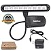 SumDirect Music Stand Light - 9 LED Adjustable Clip on Piano Lights, USB and Battery Operated, Perfect for Piano, Book Reading, Orchestra, Podium, Easel