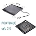 External DVD Drive USB 3.0 Slim Portable External DVD CD Drive,External CD DVD +/-RW Writer/Burner/Rewriter /DVD CD ROM Drive for Apple Macbook Air Pro PC Laptop/Desktops Win10 and Win 8 Black