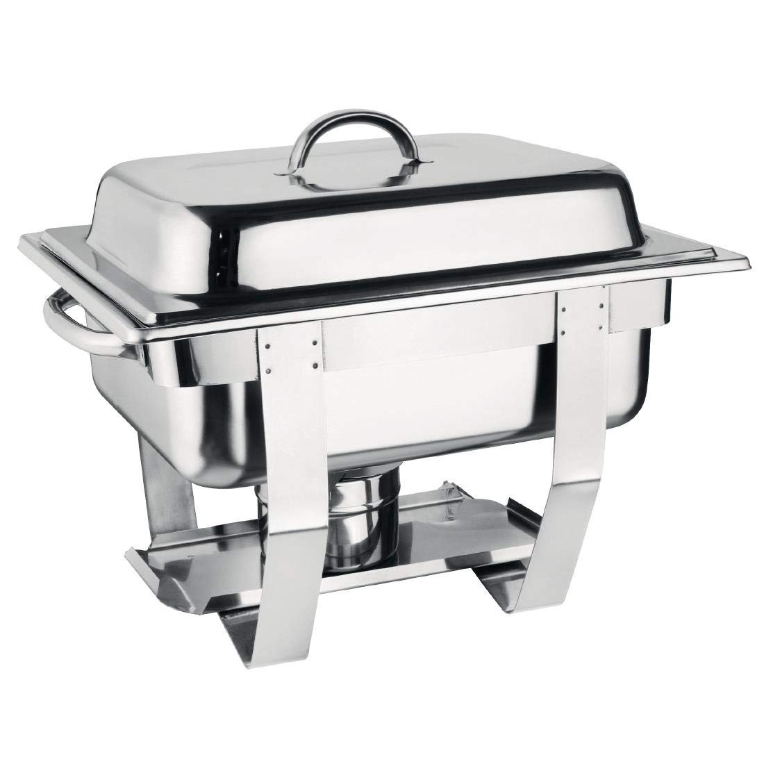 Olympia Milan Chafing Stainless Steel Food Warmer Set 1/2 GN / 3.7 Litre, Colour: Silver, Includes Heat-Insulating Lid