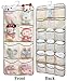 SLEEPING LAMB Dual-Sided Hanging Closet Organizer for Underwear, Stocking, Toiletries Accessories, Bra, Sock, 26 Mesh Pockets & Rotating Metal Hanger, Beige