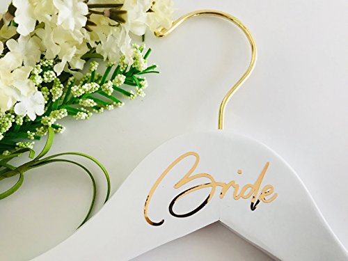Gold Bride White Wedding Dress Hanger With Gold Hook | Desertcart Guyana