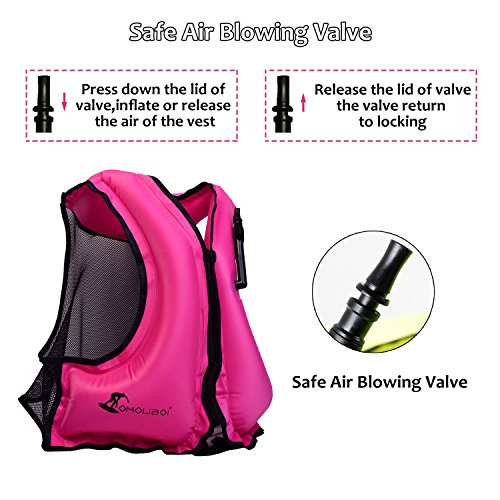OMOUBOI Adult Inflatable Swim Vest Life Jacket For Snorkeling - Thumbnail 3