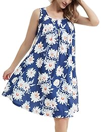Vestido de verano para mujer, sin mangas, floral, suelto, casual, mini vestido de tanque.