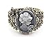 Kobwa(TM) Queen Statue Hollow Out Carving Maiden Cuff Bangle Cameo Bracelet with Kobwa's Keyring