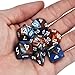 EBOOT 7-Die Polyhedral Dice Compatible with DND Dice Set Dungeons and Dragons with Black Pouch (Blue Brown)