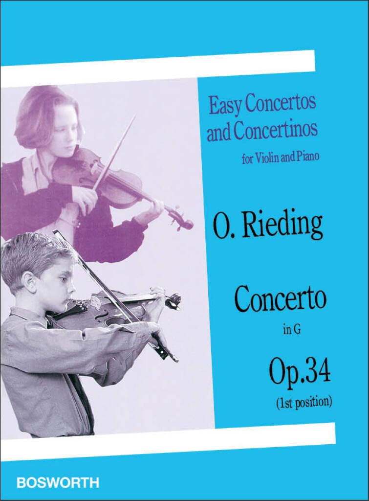 OSKAR RIEDING VIOLIN CONCERTO IN G OP.34 (VIOLIN/PIANO) VLN: (1st Position) (Easy Concertos and Concertinos for Violin and Piano)