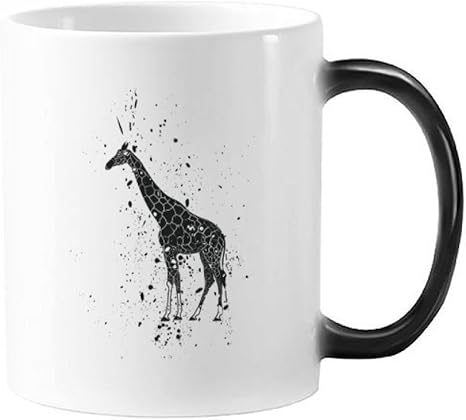 Amazon Co Jp メキシコのキリンのシンプルな黒と白 熱に敏感な色を変えてマグカップギフトミルクコーヒーを扱う350 Mlでモーフィング ホーム キッチン