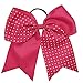CN 10pcs 7 Inch Girls Big Hair Bow Rhinestone Cheer Bow Attached Elastic Hair Tie for Cheerleader