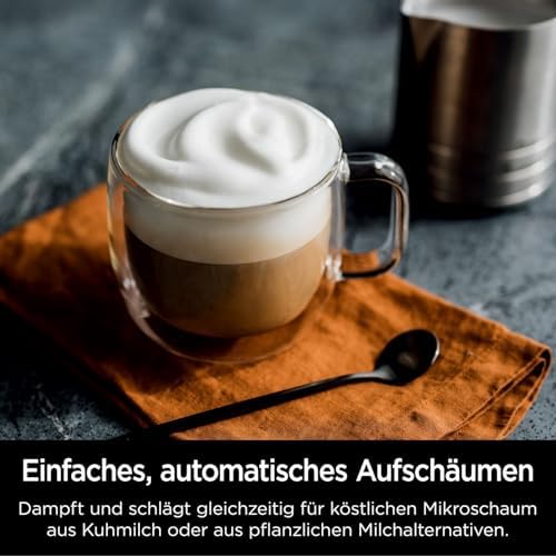Luxe Essential 2-in-1-Kaffeemaschine mit Mahlwerk und Aufschäumer